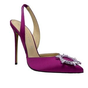 Identita Italian satin pumps , worn once for NYE